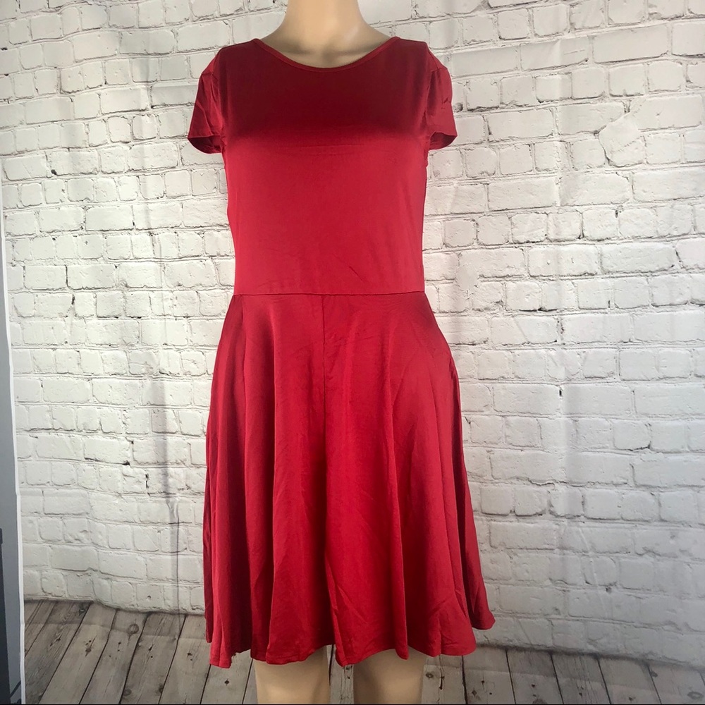 Low Back Fit and Flare Summer / Fall Dress - Picture 6 of 7